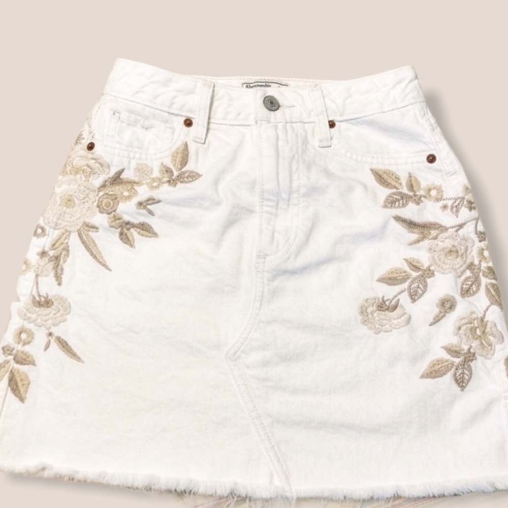 A&F Abercrombie & Fitch Zoe Embroidered Boho Skirt 00